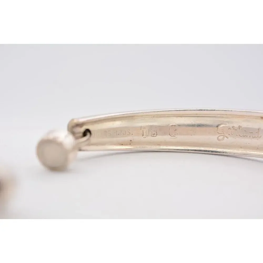 Roger Brothers Vintage Bracelet Silver Plated Starfish Pearl Charm Garland Bin7